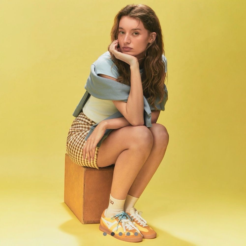 NWT Anthropologie The Colette Linen Blend Mini Skirt by Maeve Gingham Brown XXS - Picture 3 of 6